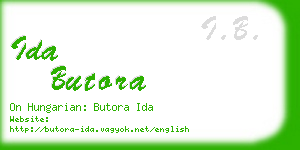 ida butora business card